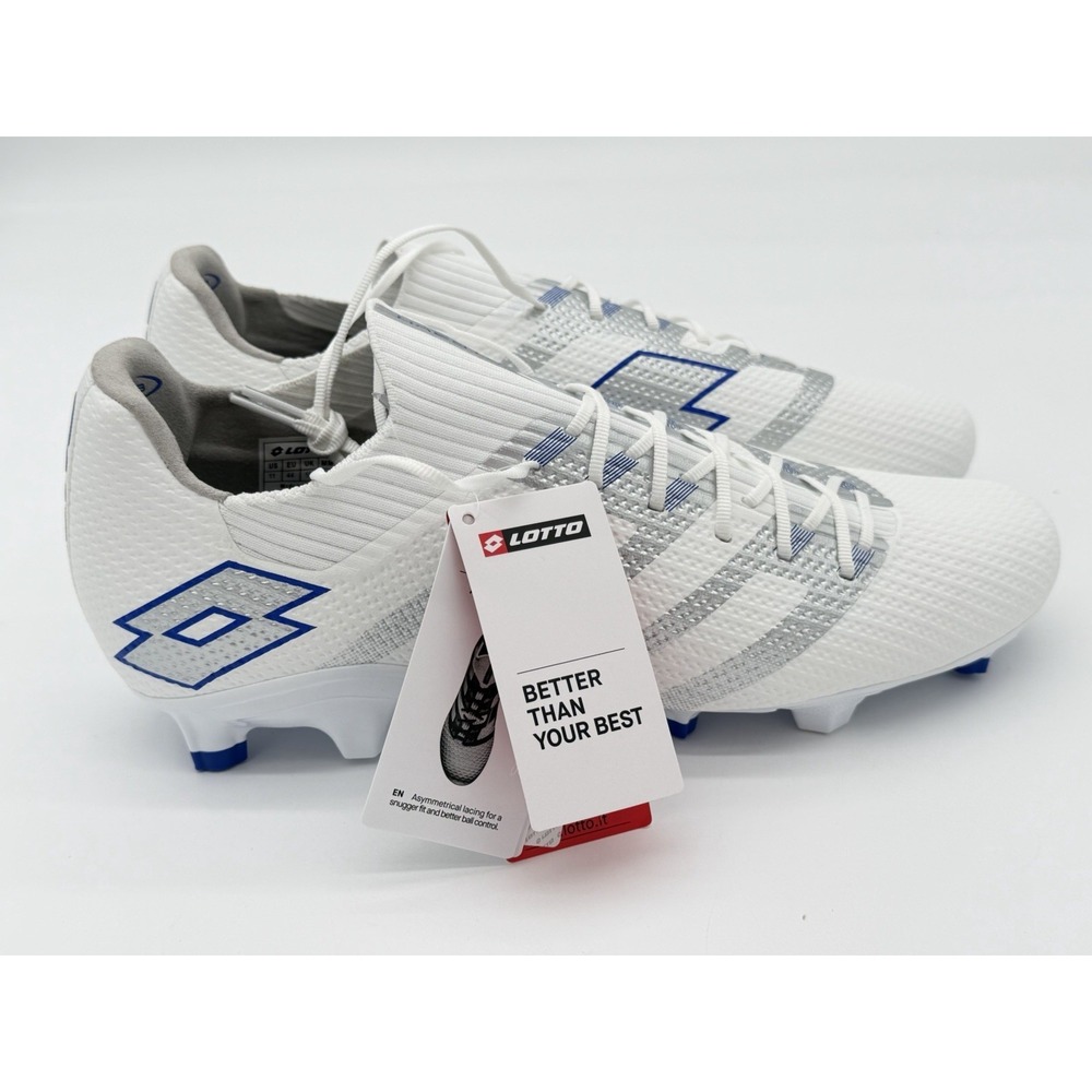 *Affordable!* Mens Size 11 - Lotto Maestro FG Soccer Cleats White Blue CE176